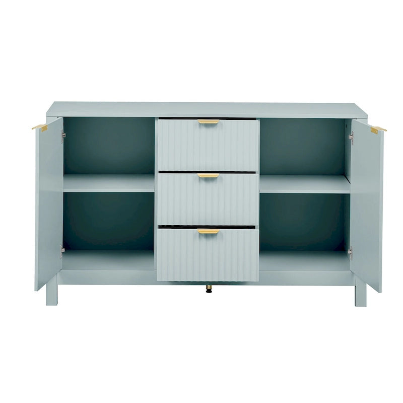 Modern Entryway Cabinet with Adjustable Shelves and Soft-Close Doors