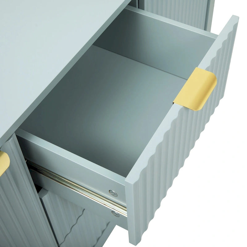 Modern Entryway Cabinet with Adjustable Shelves and Soft-Close Doors
