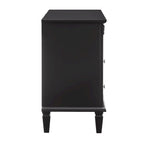 Open Space and 2 Drawers Dresser Nightstand with Charging Station, Farmhouse End Table with USB Ports and Outlets for Bedroom