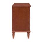 Open Space and 2 Drawers Dresser Nightstand with Charging Station, Farmhouse End Table with USB Ports and Outlets for Bedroom