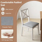 Gymax Dining Chairs Set of 4 Upholstered Kitchen Side Chairs w/ Rubber