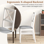 Gymax Dining Chairs Set of 4 Upholstered Kitchen Side Chairs w/ Rubber