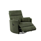 Montclair Plush Corduroy Fabric Manual Swivel Glider Recliner by iNSPIRE Q Classic