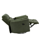 Montclair Plush Corduroy Fabric Manual Swivel Glider Recliner by iNSPIRE Q Classic
