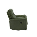 Montclair Plush Corduroy Fabric Manual Swivel Glider Recliner by iNSPIRE Q Classic