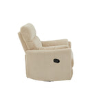 Montclair Plush Corduroy Fabric Manual Swivel Glider Recliner by iNSPIRE Q Classic