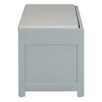 Distressed Shutter Shoe Bench with Storage & Cushion