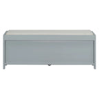 Distressed Shutter Shoe Bench with Storage & Cushion
