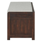 Distressed Shutter Shoe Bench with Storage & Cushion