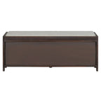 Distressed Shutter Shoe Bench with Storage & Cushion