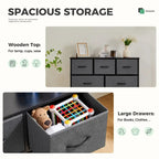Tall Dresser Storage Tower with 9 Fabric Drawers