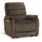 MCombo Zero Wall-Hugger Power Recliner Chair with Adjustable Headrest, Perfect for Small Spaces and RV, Fabric ST257