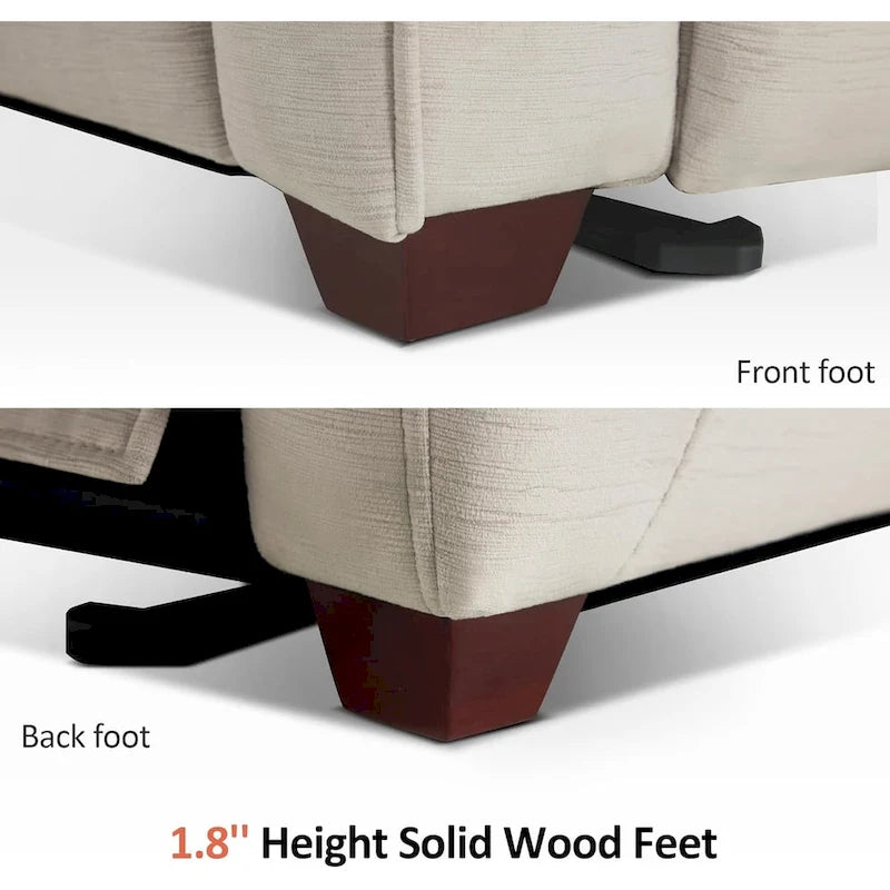 MCombo Zero Wall-Hugger Power Recliner Chair with Adjustable Headrest, Perfect for Small Spaces and RV, Fabric ST257