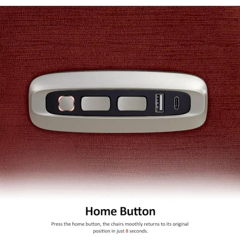 MCombo Zero Wall-Hugger Power Recliner Chair with Adjustable Headrest, Perfect for Small Spaces and RV, Fabric ST257