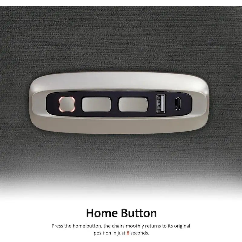 MCombo Zero Wall-Hugger Power Recliner Chair with Adjustable Headrest, Perfect for Small Spaces and RV, Fabric ST257