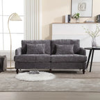 Modern Chenille Fabric Loveseat, 2-Seat Upholstered Loveseat Sofa