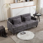 Modern Chenille Fabric Loveseat, 2-Seat Upholstered Loveseat Sofa