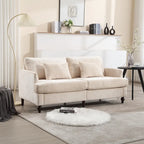 Modern Chenille Fabric Loveseat, 2-Seat Upholstered Loveseat Sofa