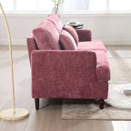 Modern Chenille Fabric Loveseat, 2-Seat Upholstered Loveseat Sofa