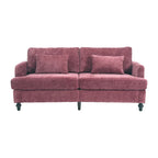 Modern Chenille Fabric Loveseat, 2-Seat Upholstered Loveseat Sofa