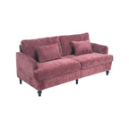 Modern Chenille Fabric Loveseat, 2-Seat Upholstered Loveseat Sofa