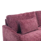 Modern Chenille Fabric Loveseat, 2-Seat Upholstered Loveseat Sofa