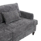 Modern Chenille Fabric Loveseat, 2-Seat Upholstered Loveseat Sofa