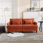 Modern Chenille Fabric Loveseat, 2-Seat Upholstered Loveseat Sofa