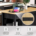 47 Inch Kitchen Island With Extendable Dining Table(no include stool)