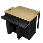 47 Inch Kitchen Island With Extendable Dining Table(no include stool)