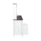 Farmhouse Makeup Vanity with Mirror and Lights