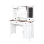 Farmhouse Makeup Vanity with Mirror and Lights
