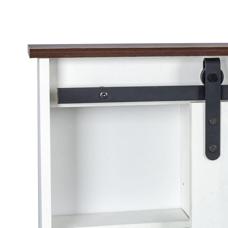 Farmhouse Makeup Vanity with Mirror and Lights
