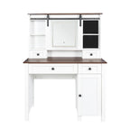 Farmhouse Makeup Vanity with Mirror and Lights