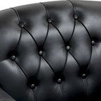 Tufted Accent Chair Vegan Leather Armchair for Living Room
