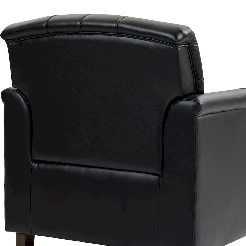 Tufted Accent Chair Vegan Leather Armchair for Living Room