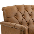 Tufted Accent Chair Vegan Leather Armchair for Living Room