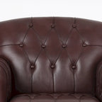 Tufted Accent Chair Vegan Leather Armchair for Living Room
