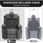 Recliner Chair, Rocking Chairs with Massage and Heat, Side Pockets and Cup Holder