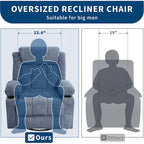 Recliner Chair, Rocking Chairs with Massage and Heat, Side Pockets and Cup Holder