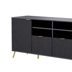 Large Entertainment Wall Unit w/ Large Storage Wall Mounted TV Stand w/ Open Bookshelf Media Cabinet for TVs Up to 70