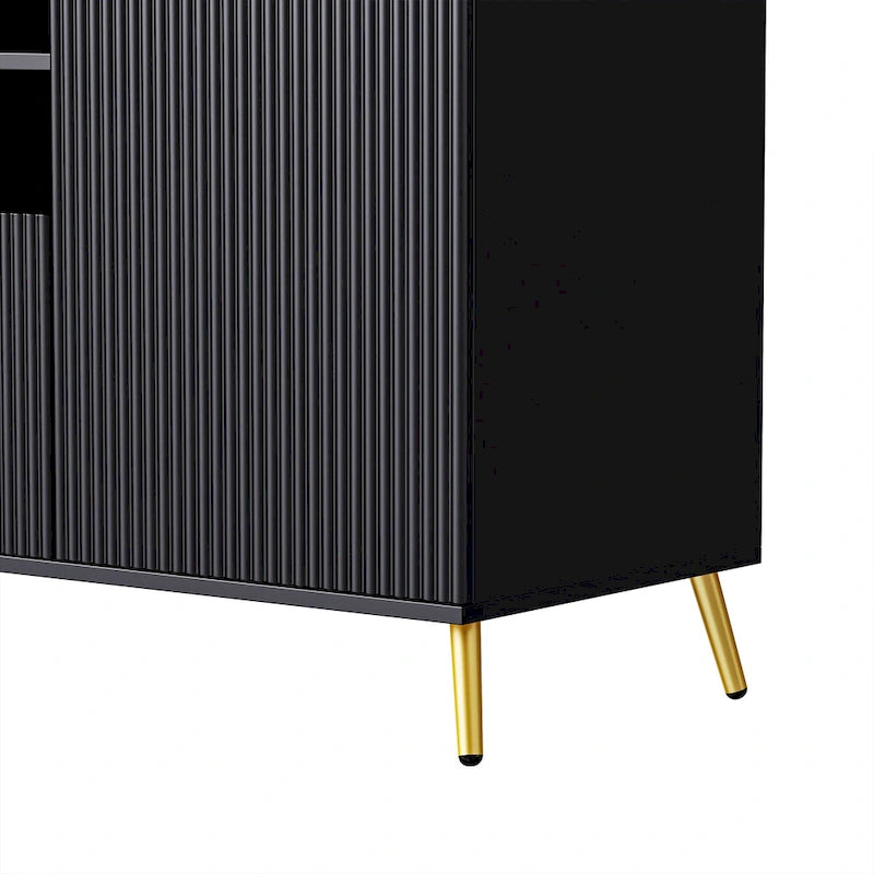 Large Entertainment Wall Unit w/ Large Storage Wall Mounted TV Stand w/ Open Bookshelf Media Cabinet for TVs Up to 70