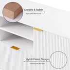 Large Entertainment Wall Unit w/ Large Storage Wall Mounted TV Stand w/ Open Bookshelf Media Cabinet for TVs Up to 70