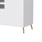 Large Entertainment Wall Unit w/ Large Storage Wall Mounted TV Stand w/ Open Bookshelf Media Cabinet for TVs Up to 70