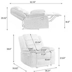Modern 36 W Cotton/ Corduroy Push Back Manual Recliner Chair