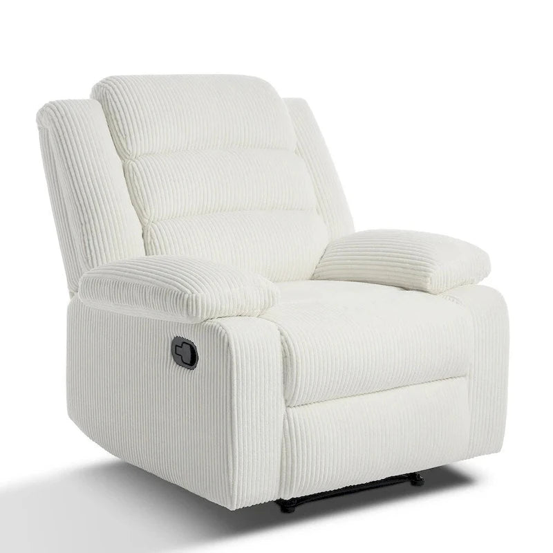 Modern 36 W Cotton/ Corduroy Push Back Manual Recliner Chair