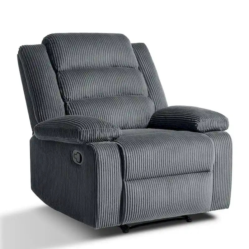 Modern 36 W Cotton/ Corduroy Push Back Manual Recliner Chair