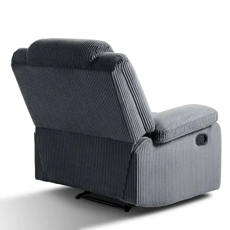 Modern 36 W Cotton/ Corduroy Push Back Manual Recliner Chair