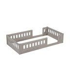 Modern Design Twin Size Wooden Platform Bed with Guardrail for Bedroom