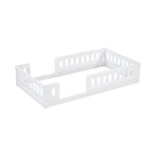 Modern Design Twin Size Wooden Platform Bed with Guardrail for Bedroom